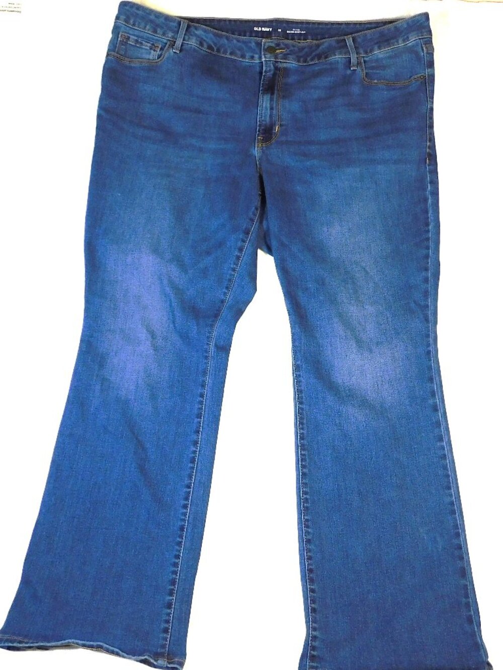 Old Navy Women's Size 22 Mid-Rise 11"  Kicker Boot -Cut Stretch Denim Blue Jeans